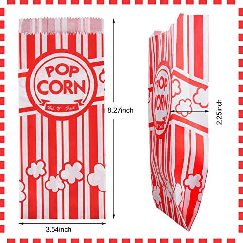 500 pieces paper popcorn bags 1 oz bags individual servings for machine maker cart supplies small mini pop corn bag bulk carnival party