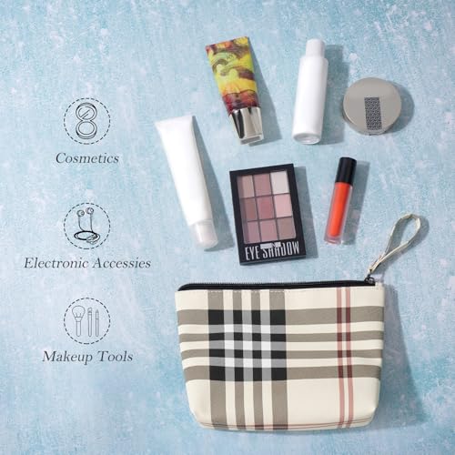 MAANGE Small Leather Makeup Pouch