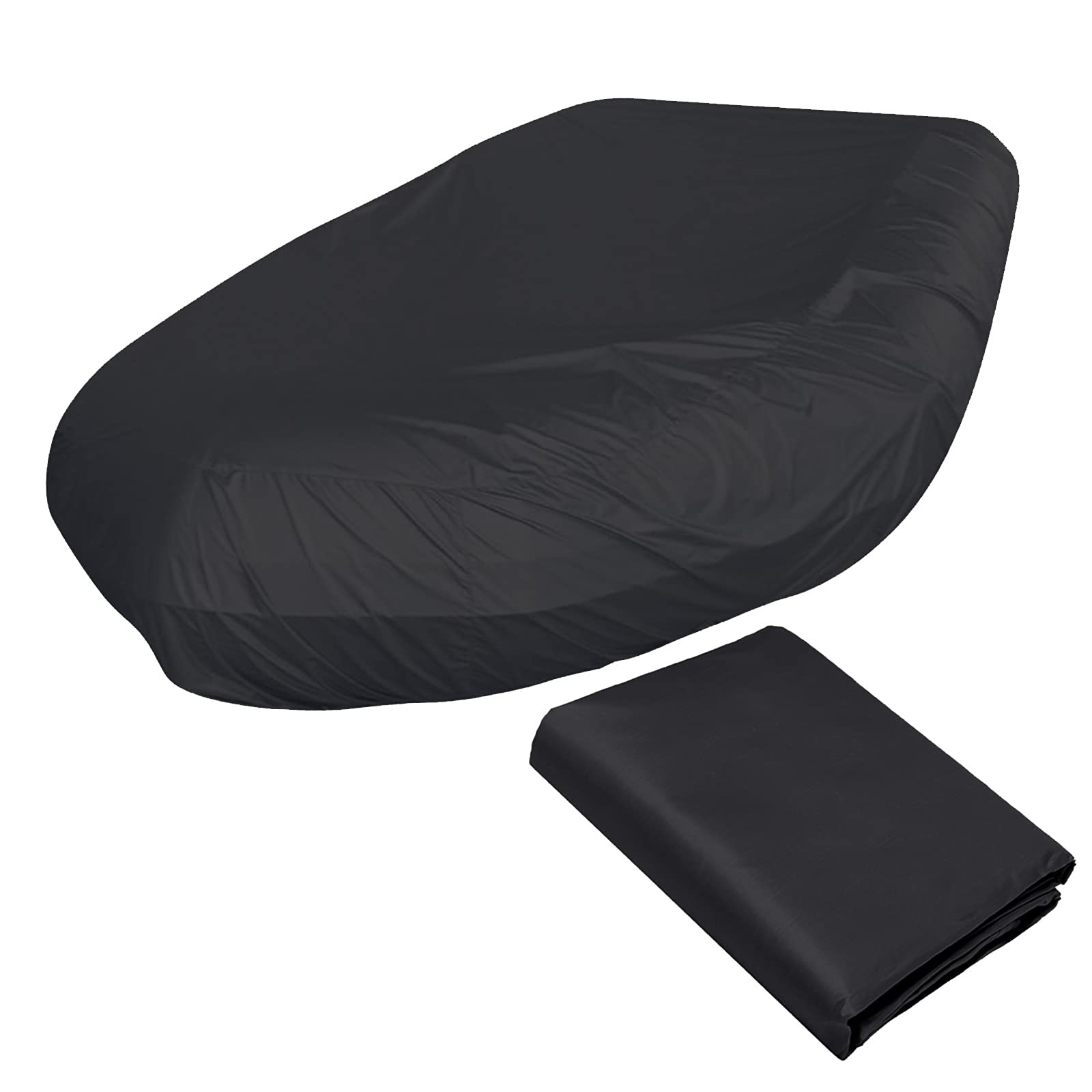 Telo di copertura gonfiabile resistente impermeabile con protezione UV – Scudo antipolvere per gommoni – nero 420 x 94 x 4 – protegge la vostra nave dal sole e dagli elementi atmosferici