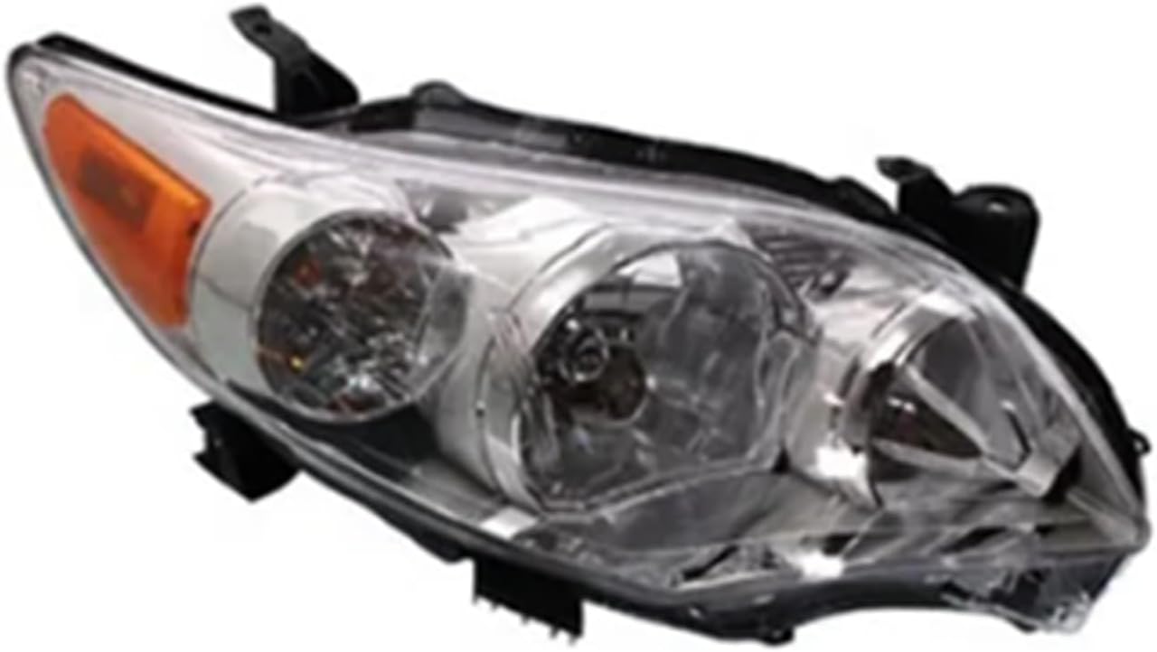 Front Headlight Compatible With For Corolla For Altis US E140 E150 2011 2012 2013 Car Headlights Assembly Corner Lamp Fog Light Auto Accessories(Black,Right)
