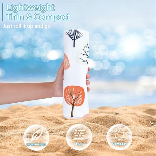 Serviette de plage microfibre 220x100 cm grand format blanc pour le sport