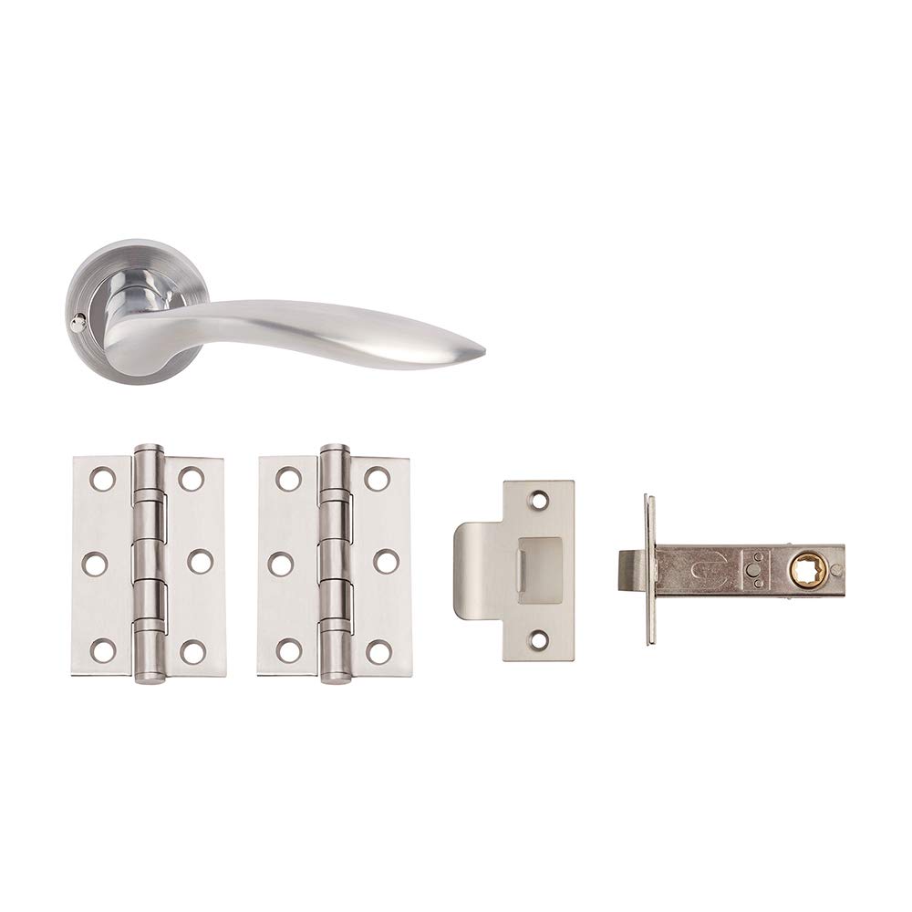 Open Privacy Door Pack with Dual Finish Handles - 3" 2BB Latch