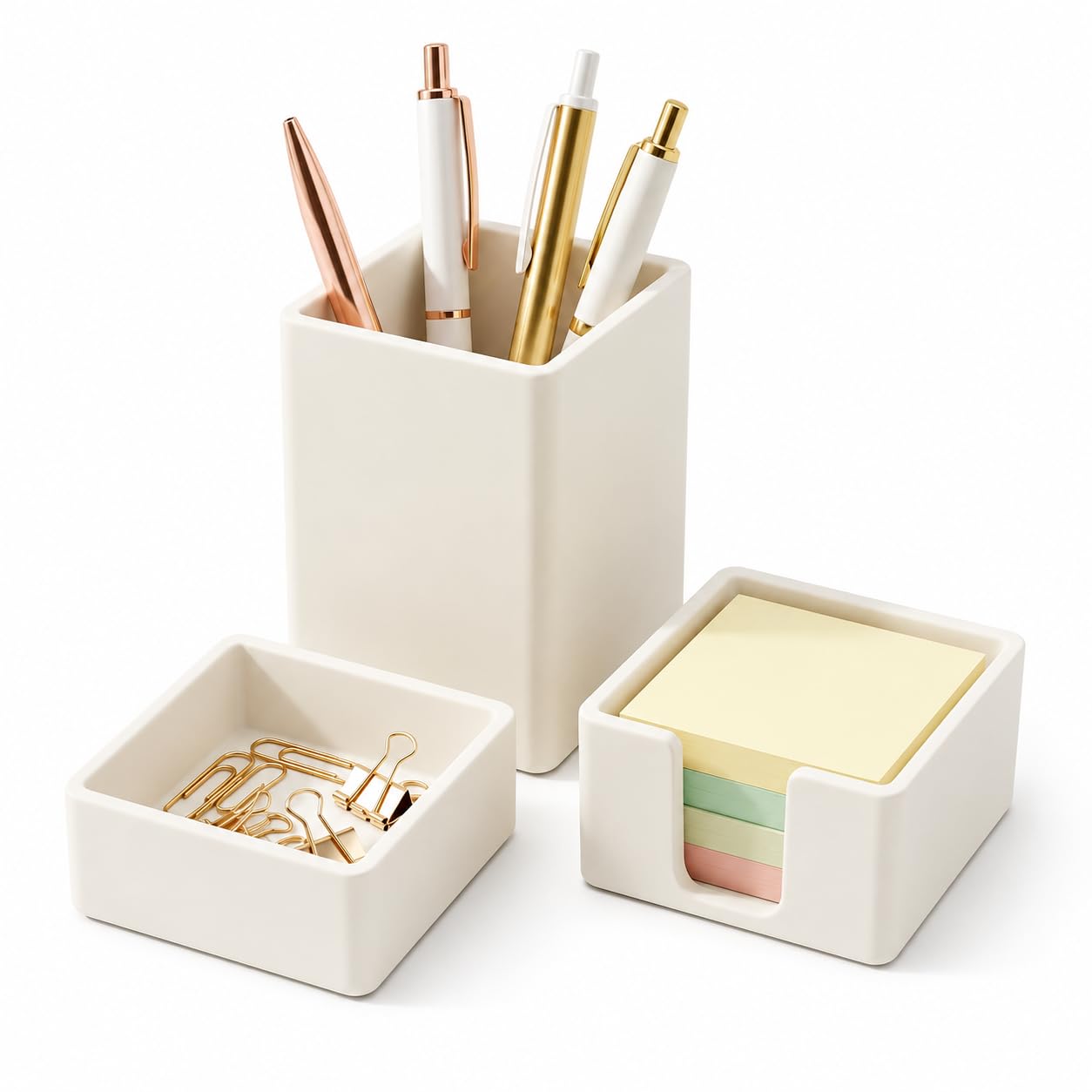 Modern Silicone Desk Organizer Set of 3