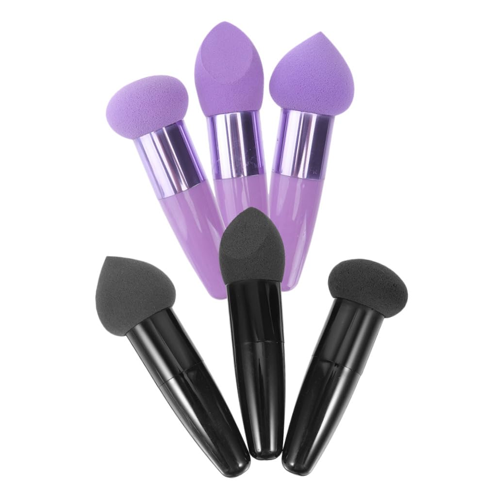 VILLCASE 6 Stück Make Up Puff Stifte aus Latex Formstabil und Elastisch Tragbare Kosmetikstifte für Damen Inklusive Make Up Schwämme Geeignet für Trockene und Nasse Anwendung für Reisen