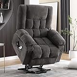 BOSMILLER Power Lift Recliner Chair Recliners for Elderly with Heat and Massage Recliner Chair for Living Room with Infinite Position and Side Pocket,USB Charge Port