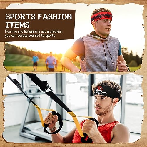 Image of 18 Pcs Sports Sweatbands for Men Women Camo Headbands Workout Non Slip Headbands Breathable Head Band Fitness Stretchy Unisex Hairband for Yoga Running Cycling Ball