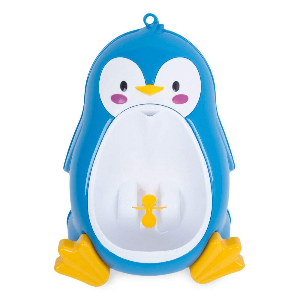 Hbaebdoo Baby Boy Penguin Stand Vertical Urinal Pee Infant Toddler Wall-Mounted Blue