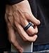 Saco Band Silicone Wedding Rings - Middle Line & Plain (Middle Line Blue Red Gray, Solid Black, Camo, 8.5-9 (18.9mm))