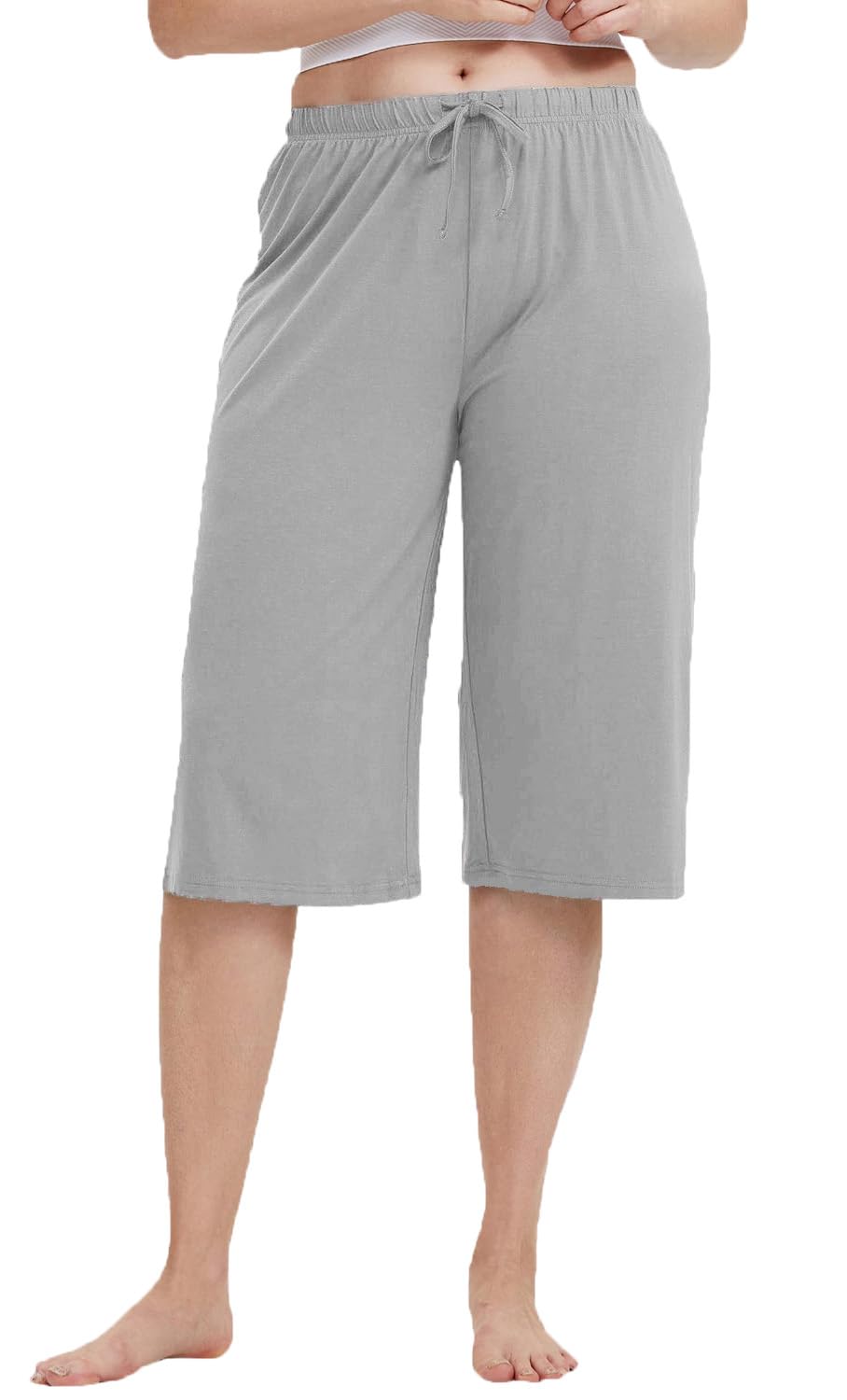 Women's Cotton Plain Calf Length | Nightwear Capri | 3/4th Solid Pyjama Pant | Casual wear & Lounge Wear Capri-image-33