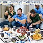 244 Pcs Sports Birthday Party Decorations - Serve 30, All in One Football Basketball Baseball Soccer Party Supplies Kit with Banner, Plates, Napkins, Balloons, Tableware for Boys Sports Themed Party - Image 2