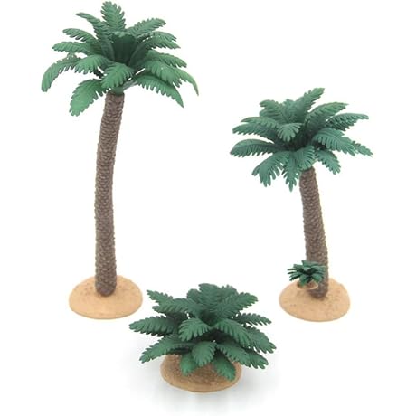 Exquisite Nativity Palm Trees: Lifelike Plastic Fish Tank Plants for Landscape Decor