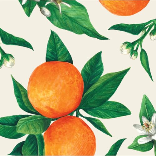 Party Beverage Cocktail Napkins for Bar - 5 inch by 5 inch Paper Wedding Napkins Pack of 20 - Orange