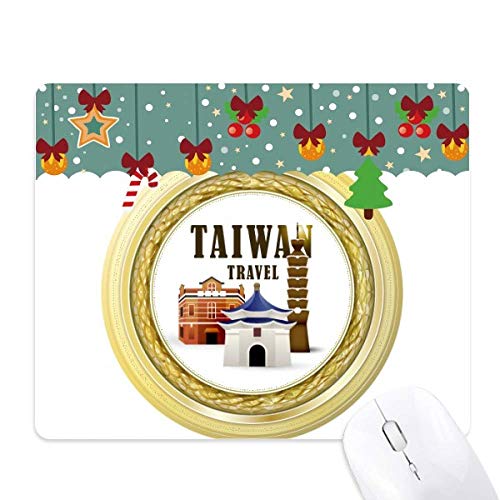 Tapis de souris de jeu de bureau precis motif Taiwan avec base caoutchouc stable