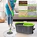 Spin Mop Bucket System,Masthome Pedal Spin Mop and Bucket with Wringer Set,EasyWring Microfiber Mop with 3 Mop Pads,360°Spinning Floor Cleaning System - Home & Office Suitable