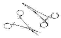 Vista 10 de SURGICAL ONLINE Juego de 2 héstatos curvos y rectos de 8 pulgadas, pinzas de bloqueo de acero inoxidable, ideal para enfermeras, fórceps de pesca