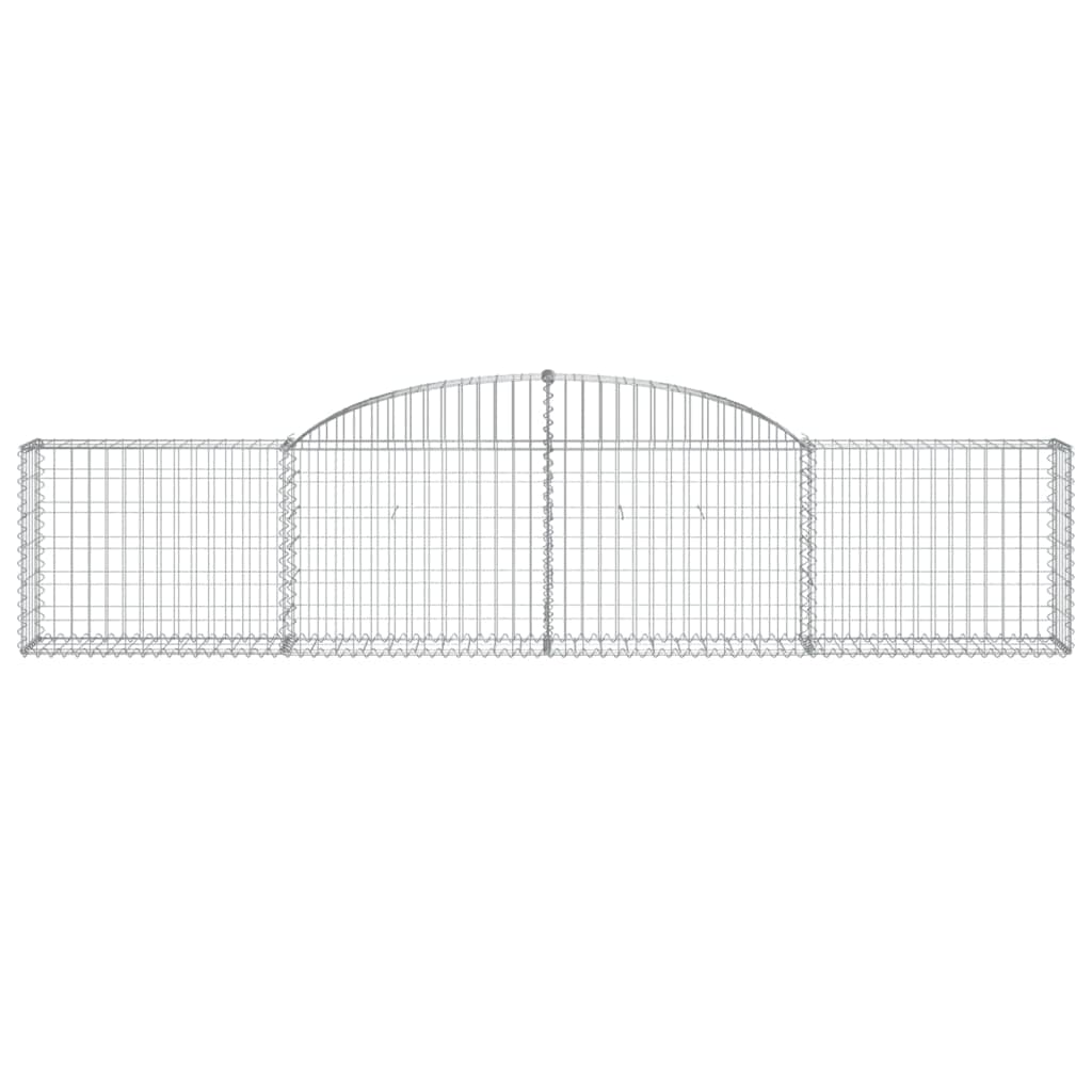 Gavión con arco alto, 300 x 30 x 60/80 cm, hierro galvanizado
