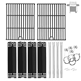 BBQration Grill Parts Kit for Expert Grill 4 Burner 720-0789H, Grill Grate, Heat Shield and Burner Kit for Expert Grill Parts XG1136207123002, Expert Grill Replacement Parts 4 Burner XG19-101-002-02