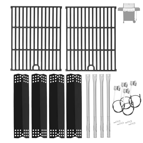 BBQration Grill Parts Kit for Expert Grill 4 Burner 720-0789H Grill Grate Heat Shield and Burner Kit for Expert Grill Parts XG1136207123002 Expert Grill Replacement Parts 4 Burner XG19-101-002-02