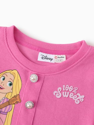 Image of Disney Girl 2 Piece Birthday Party Outfit Knit Top & Tweed Skirt Set 2-13Y