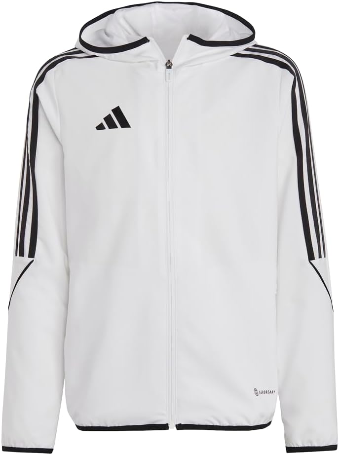 adidas Kids Boys Tiro23 League Windbreaker Soccer Cleats Pockets - White