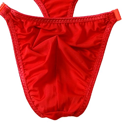 WenMei Men's Bikini Boxer Briefs trip Thongs G-string milk silk Underwear Shorts XS-M Size4