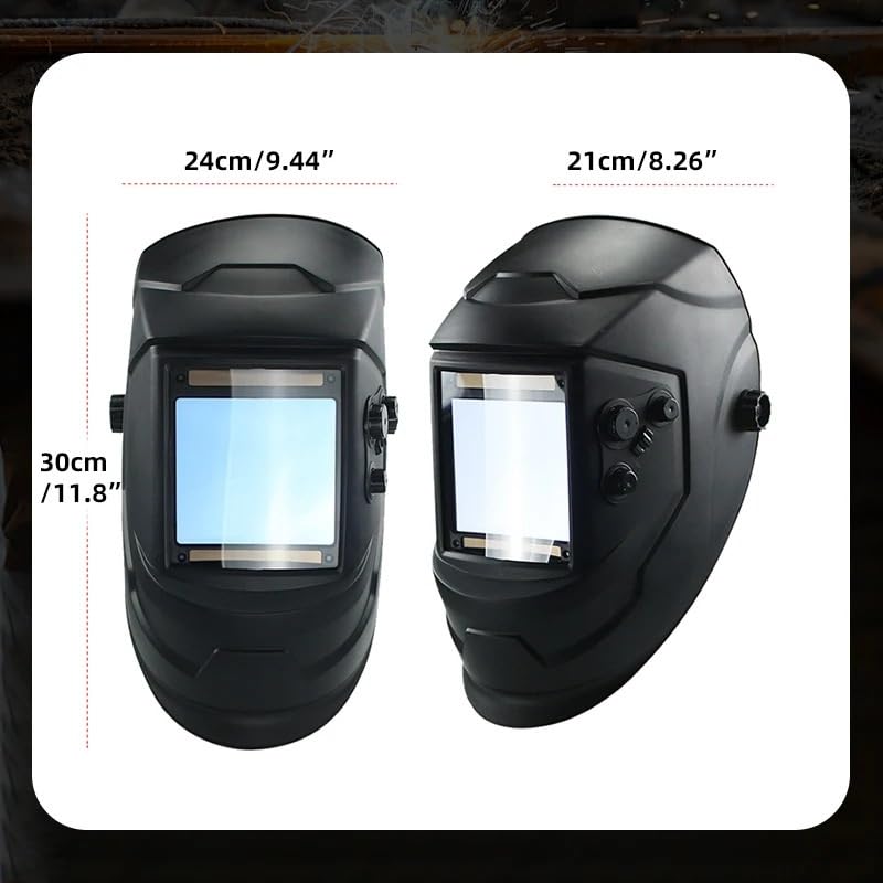 Maschera Saldatura Autoscurante Maschera for saldatura/cappello da saldatore/casco saldatura a colori reali con oscuramento automatico solare e sensore ad arco DIN5-DIN13