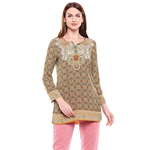 Image of BIBA Women's Synthetic Straight Kurta