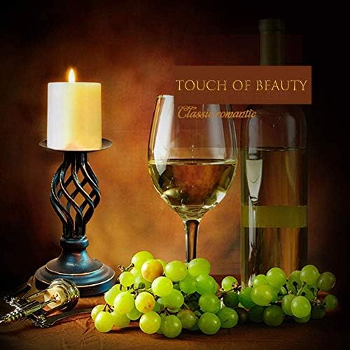 TentHome Metal Pillar Romantic Candlesticks Home Decor Candle Stand Candle Holders for Fireplace, Living or Dining Room Table, Gifts for Wedding Set of 2 (2 X Small)