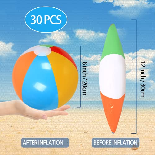 LYDTICK 30 Pack Beach Balls Bulk 12" Inflatable Pool Beach Toys for Summer by LYDTICK - Image 2
