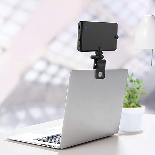 Miniatura 6 de Kit de iluminación de videoconferencia para serpentinas con 3 modos de luz 15 brillo clip estilo cámara web batería incorporada regulable y