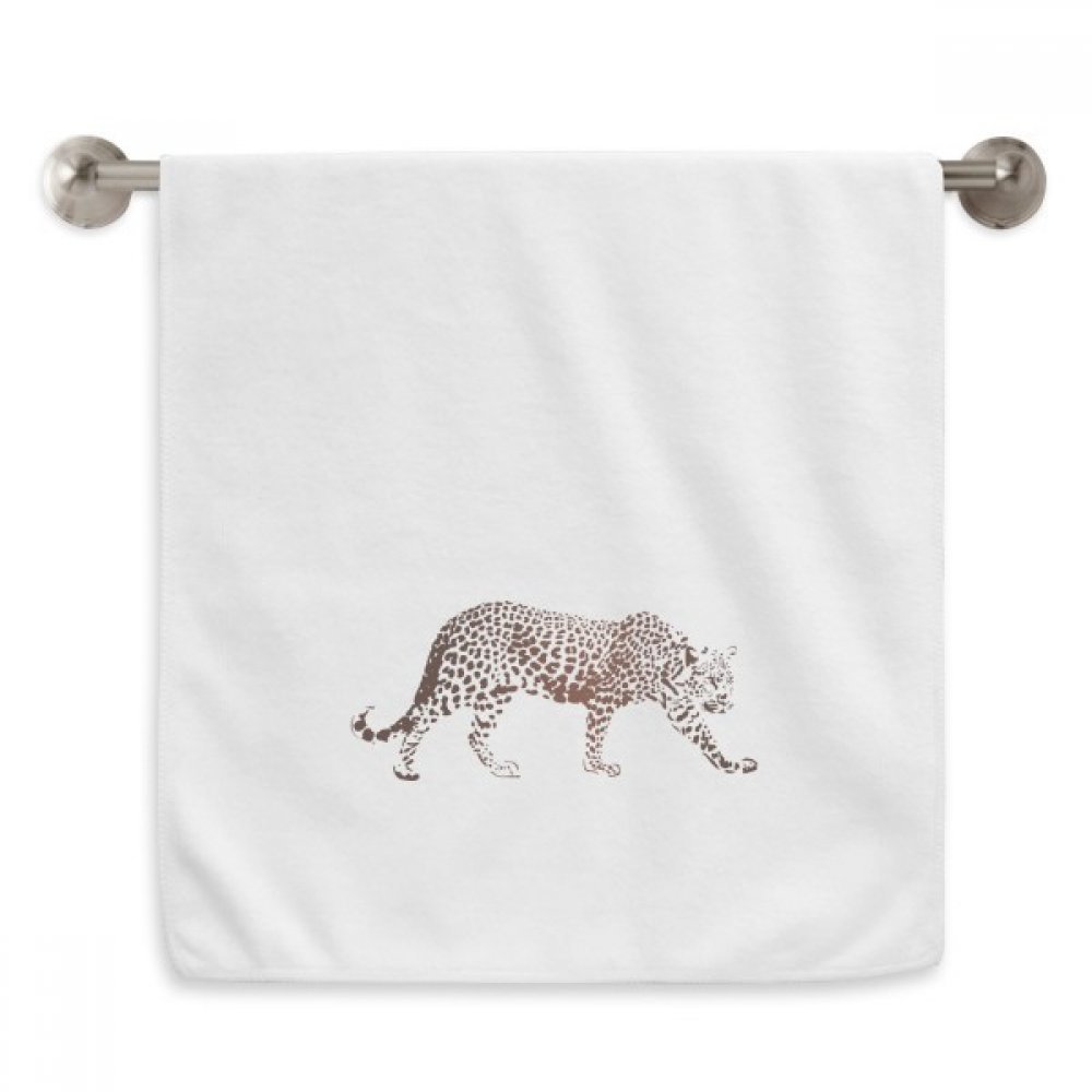 Serviettes débarbouillettes guépard marron 13x29 pouces blanc absorbant
