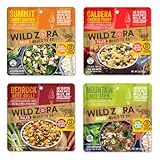 Wild Zora Paleo Freeze Dried Meat Meals, 4 Pack, Gluten Free and Grain Free Camping and Backpacking Food, No Added Sugar, Healthy On-the-Go Travel Meal, Protein Packed (Meat 4-pack)