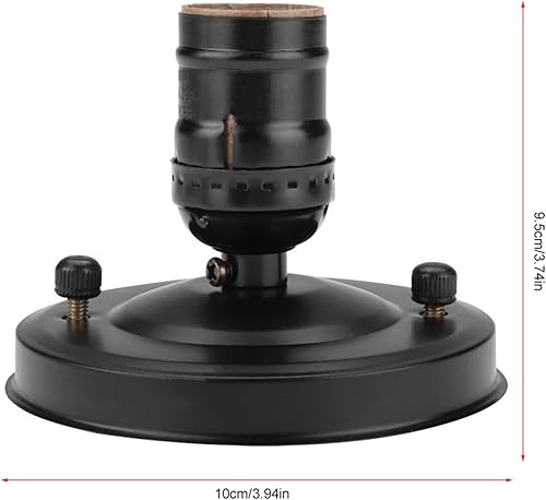 Miniatura 4 de GLOGLOW Soporte de base de lámpara, E26 E27 vintage industrial techo pared luz base titular de bombilla colgante lámpara tornillo zócalo bombilla