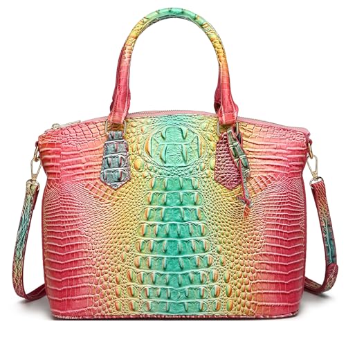Image of Makcr Joacbv Women Purse Satchel Bag Long Crossbody Classy Tote Bag Top Handle Vegan Leather Ladies Handbags Embossed Pattern