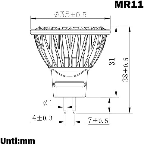 BAOMING MR11 GU4 LED Bulbs 35W Halogen Bulb Equivalent 12V DC/AC 3W 280lm 30° Beam Angle Warm White 2700K LED Light Bulbs Pack of 6 Units
