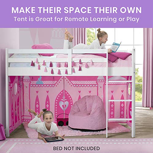Disney Princess Loft Bed Tent - Curtain Set for Low Twin Loft Bed (Bed Sold Separately) by Delta Children