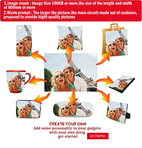 Shop&Three Custom Design Photos Or Text Outdoor/Indoor Throw Pillowcase,Personalized Pet Photo Pillow, Love Photo Throw Pillow,Wedding Keepsake Throw Pillow (14" X 14") #TOP2