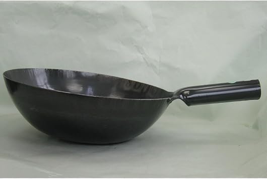 Yamaya Co. Iron Hammered One-Handed Wok 1.2mm Thick 30cm
