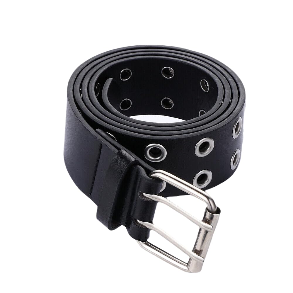 SHINE STYLE2 Leather Waist Belt Punk Rock Grommet Belt for Jeans Party Body Jewelry Accessories for Women and Girls 42 inch