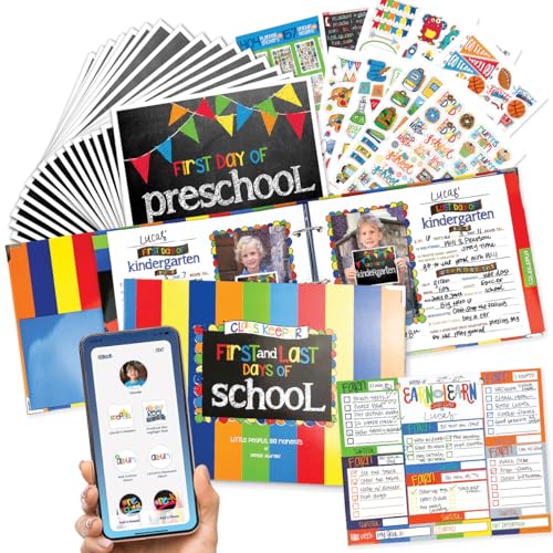 Class Keeper School Keepsake Kit,Primary Stripes Class Keeper, Primary Flags School Photo Prop Deck, School Rocks Sticker Set + App Membership & Earn & Learn® Chore Chart Pad