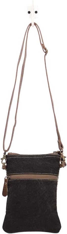 Myra Bag Leafy Upcycled Canvas & Leather Crossbody womens Bag S-1466 - Image 6