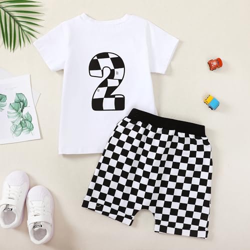 Generic 1st/2nd/3rd Birthday Boy Outfit Short Sleeve Tee Shirt + Pocket Shorts Set 1-3 Year Old Boys Clothes3
