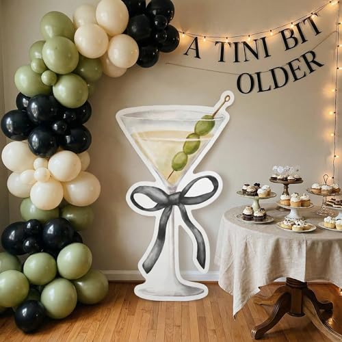 Colingmill 4ft a Tini Bit Older Birthday Decorations Black Espresso Martini Party Cardboard Cutouts Birthday Party Cardboard Cutouts Decor for Women Bar Bachelorette Bridal Shower Supplies