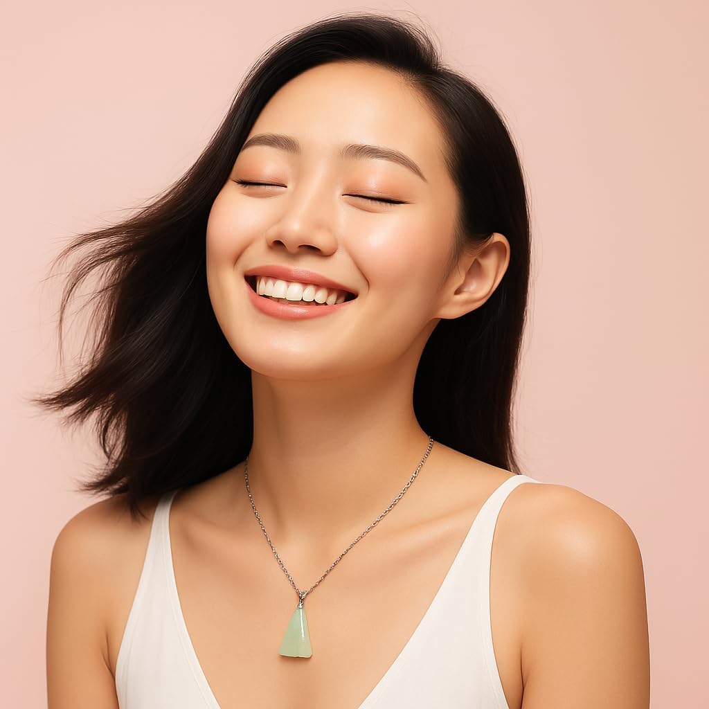 Raw Gemstone Pendant Necklace for Women |Natural Healing Crystal Rough Pendant 15–25 Carat | 8–14 mm Stone |Black Plated Chain 16+2 Inch Adjustable | Gift Jewelry - Image 3