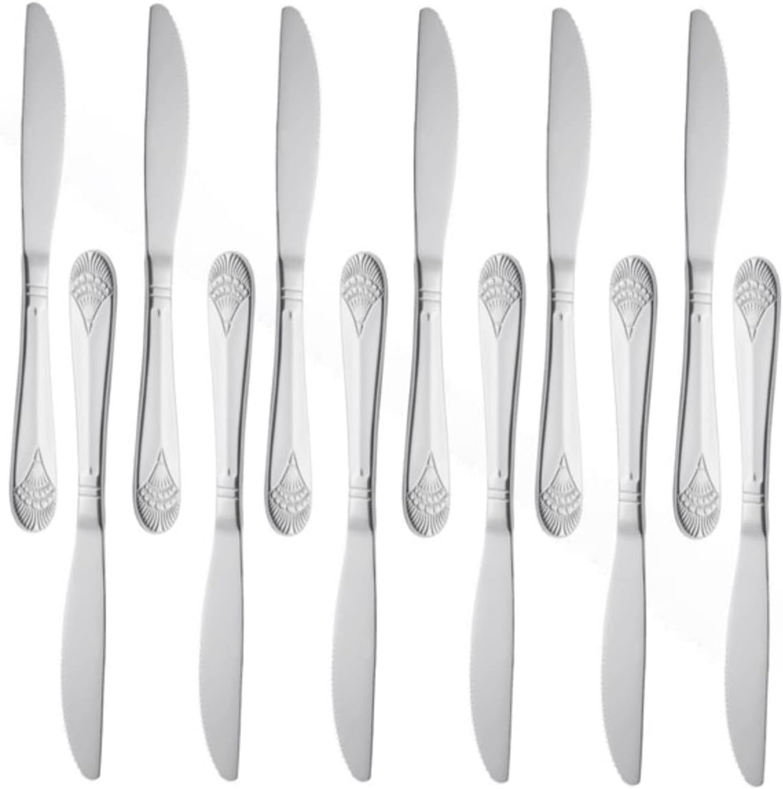 TrueCraftware- Elizabeth Stainless Steel European Size Table Fork Set of 12- Silverware Flatware Cutlery Kitchen Tableware Set for Home and Restaurant Flatware Forks Silverware Forks Table Forks