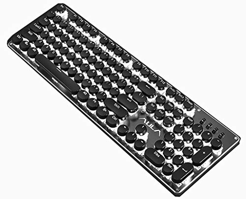 Preisvergleich Produktbild IWTGR Mechanische Tastatur Punk Verdrahtet Laptops Internet-Cafe-Tastatur -Black Switch