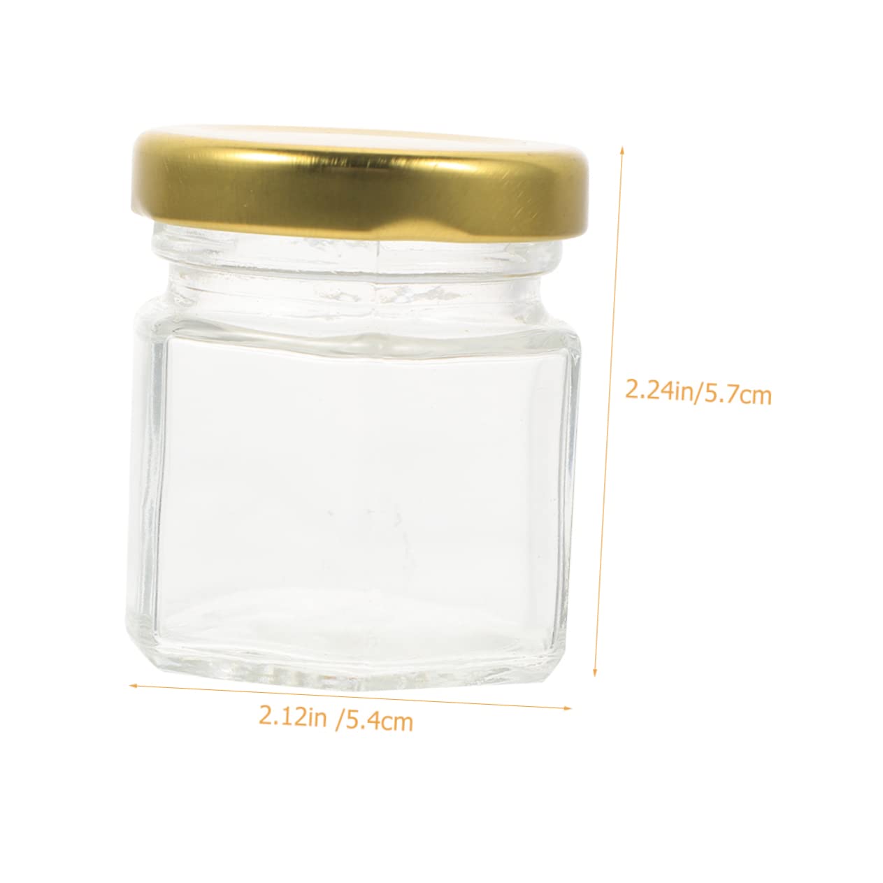 SOLUSTRE 6Pcs Clear Honey Jars with Lid Multi Use Sealing Caviar Containers for Storing Jam Syrup and More Easy to Carry and Reuse