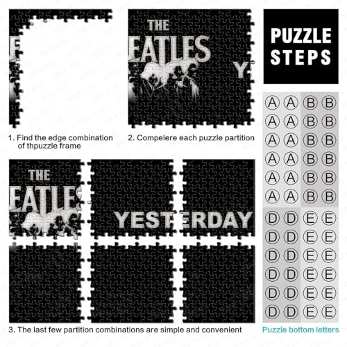 Puzzle pour Adultes Les Beatles Puzzle 300 pièces pour Adultes Puzzles en Bois pour Adultes et Enfants (40x28cm) - Les Beatles, Paul McCartney, John Lennon, RIngo Starr, George Harrison Puzzle pour Adultes Les Beatles Puzzle 300 pièces pour Adultes Puzzles en Bois pour Adultes et Enfants (40x28cm) – Image 6