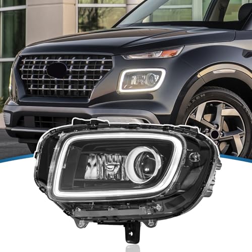 UPGRADE Compatible with 2020-2025 Hyundai Venue LED Headlight With LED DRL With Bulbs Driver Side