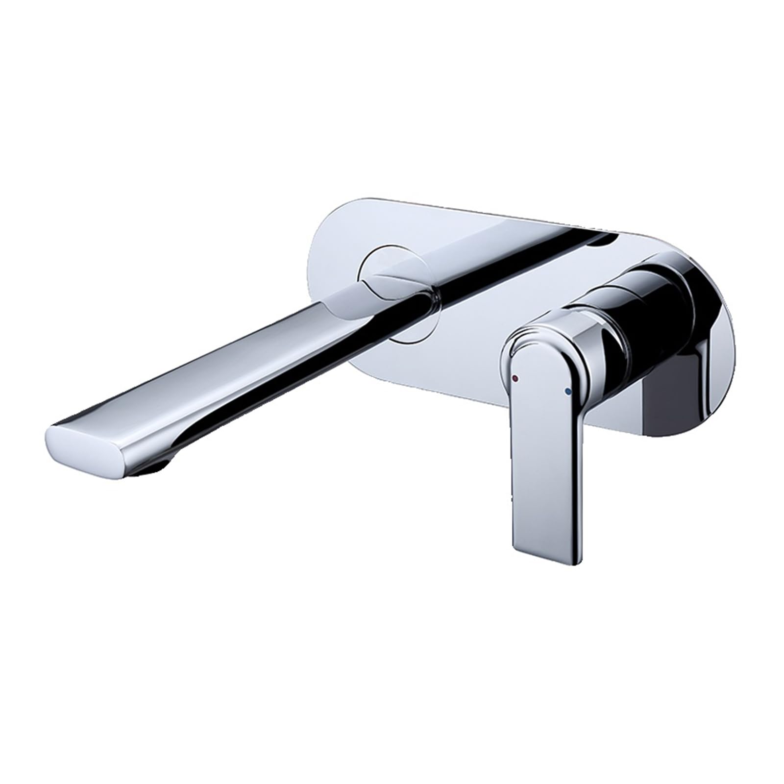 Robinet de lavabo encastré en laiton mitigeur de salle de bains chromé - 6
